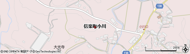 滋賀県甲賀市信楽町小川周辺の地図