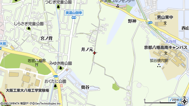 〒614-8273 京都府八幡市美濃山井ノ元の地図