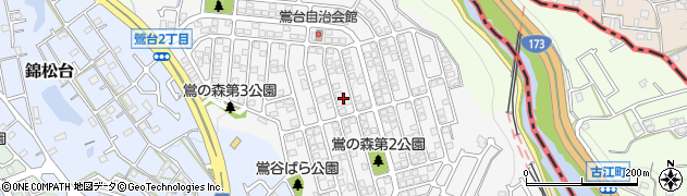 兵庫県川西市鴬台周辺の地図