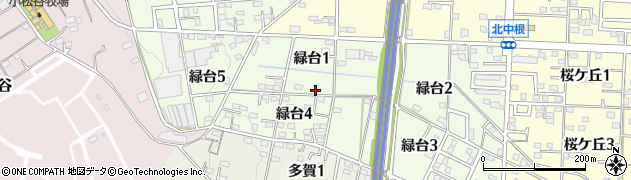 愛知県武豊町（知多郡）緑台周辺の地図