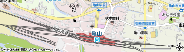 亀山駅前郵便局周辺の地図