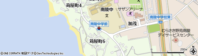 南陵中学校前周辺の地図
