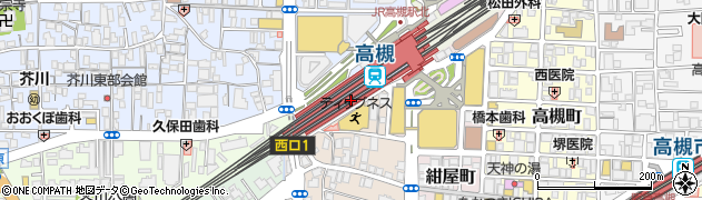 高槻駅周辺の地図