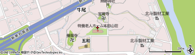 静岡県島田市牛尾周辺の地図