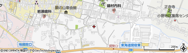 三重県亀山市関町木崎周辺の地図