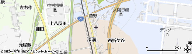 愛知県額田郡幸田町深溝西折ケ谷3周辺の地図