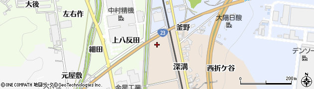 愛知県額田郡幸田町深溝貝端周辺の地図