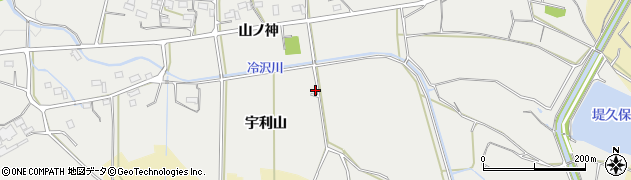 愛知県新城市富岡宇利山周辺の地図