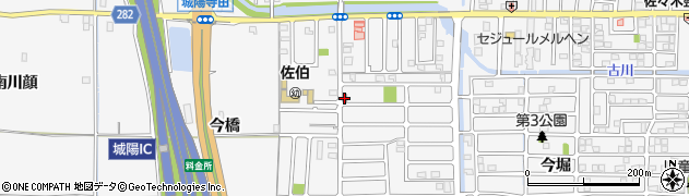 城陽今堀郵便局周辺の地図