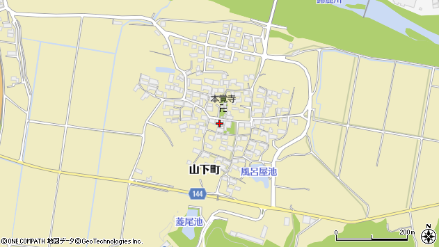 〒519-0147 三重県亀山市山下町の地図