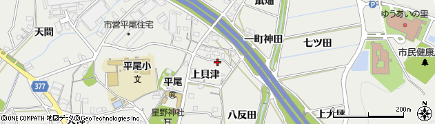 愛知県豊川市平尾町上貝津41周辺の地図