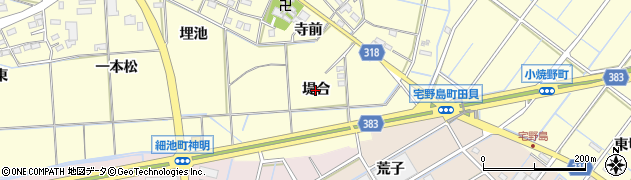 愛知県西尾市今川町（堤合）周辺の地図
