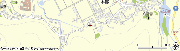 島根県浜田市内村町本郷556周辺の地図