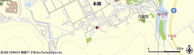 島根県浜田市内村町本郷614周辺の地図