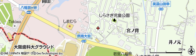 京都府八幡市美濃山（西ノ口）周辺の地図