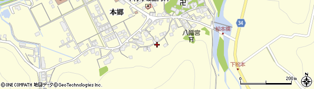 島根県浜田市内村町本郷725周辺の地図