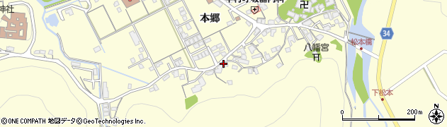 島根県浜田市内村町本郷651周辺の地図