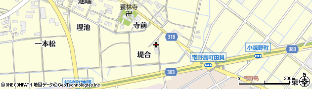 愛知県西尾市今川町堤合27周辺の地図