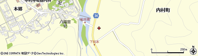 島根県浜田市内村町松本935周辺の地図