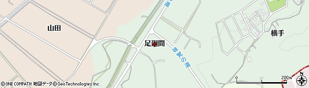 愛知県常滑市檜原（足廻間）周辺の地図