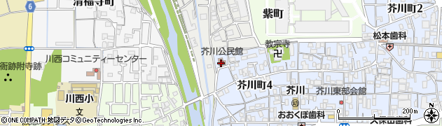 高槻市立　芥川公民館周辺の地図