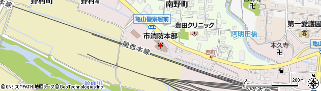 亀山市消防本部予防室周辺の地図