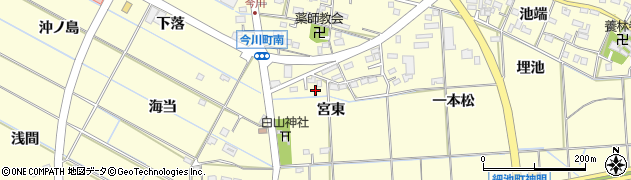 愛知県西尾市今川町宮東5周辺の地図