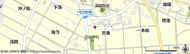 愛知県西尾市今川町宮東3周辺の地図