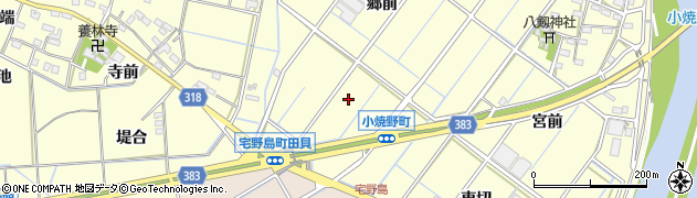 愛知県西尾市小焼野町西切周辺の地図
