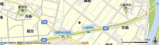 愛知県西尾市小焼野町（西切）周辺の地図