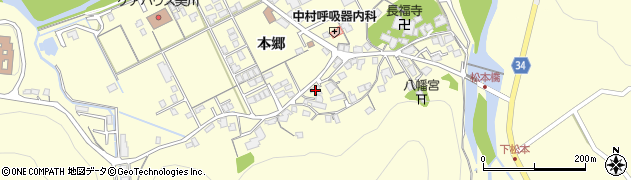 島根県浜田市内村町本郷664周辺の地図