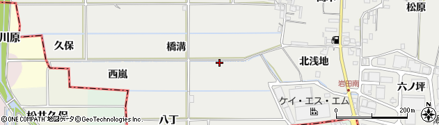 京都府八幡市岩田（橋溝）周辺の地図
