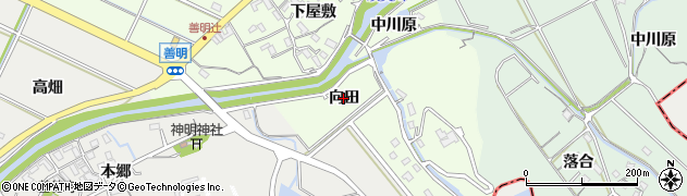 愛知県西尾市室町（向田）周辺の地図