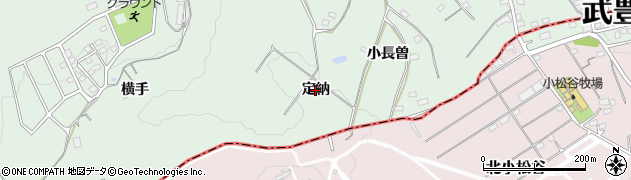 愛知県常滑市檜原（定納）周辺の地図