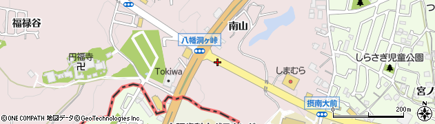 京都府八幡市八幡（南山）周辺の地図