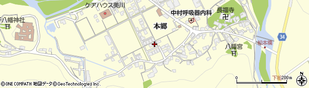 島根県浜田市内村町本郷608周辺の地図
