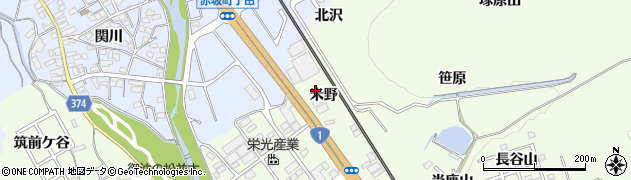 愛知県豊川市御油町米野周辺の地図