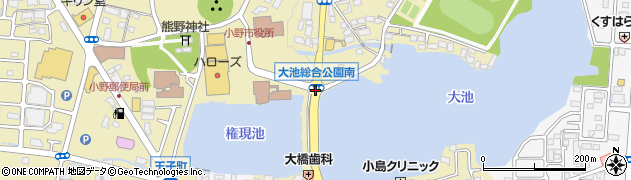小野市役所前周辺の地図