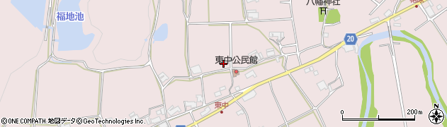 兵庫県三木市口吉川町（東中）周辺の地図