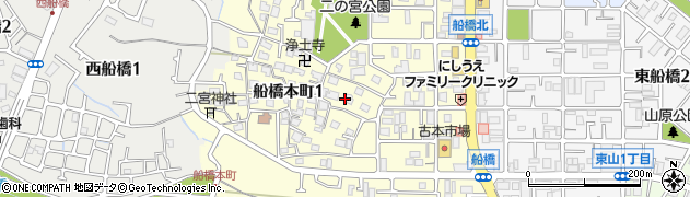 大阪府枚方市船橋本町周辺の地図