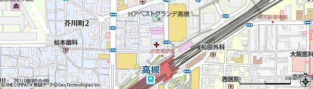 朝日生命保険相互会社　大阪統括支社高槻営業所周辺の地図