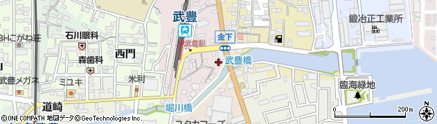 武豊郵便局周辺の地図