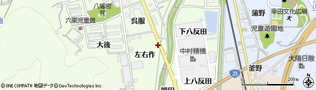 愛知県額田郡幸田町六栗小井ノ川原周辺の地図