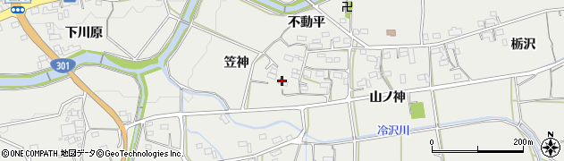 愛知県新城市富岡（笠神）周辺の地図