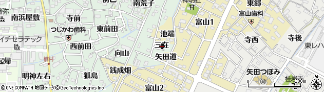 愛知県西尾市楠村町三在周辺の地図