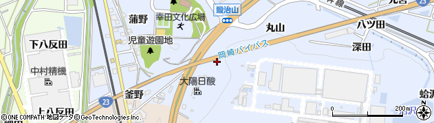 愛知県幸田町（額田郡）芦谷（釜名ケ入）周辺の地図