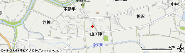 愛知県新城市富岡山ノ神周辺の地図