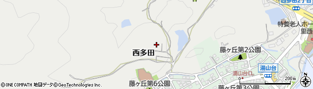 兵庫県川西市西多田周辺の地図