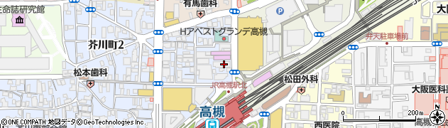京都銀行高槻支店 ＡＴＭ周辺の地図
