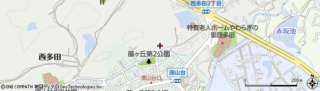 兵庫県川西市西多田（手長平井）周辺の地図